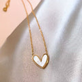 Elegant Heart-Shaped Pendant Collarbone Chain, Fashionable and Exquisite Lily of the Valley Necklace