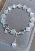 Minimalist Baby Blue Moonstone Crystal Bracelet